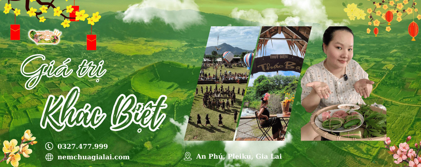 Banner Nem Chua Gia Lai chính gốc - Đặc sản Tây Nguyên