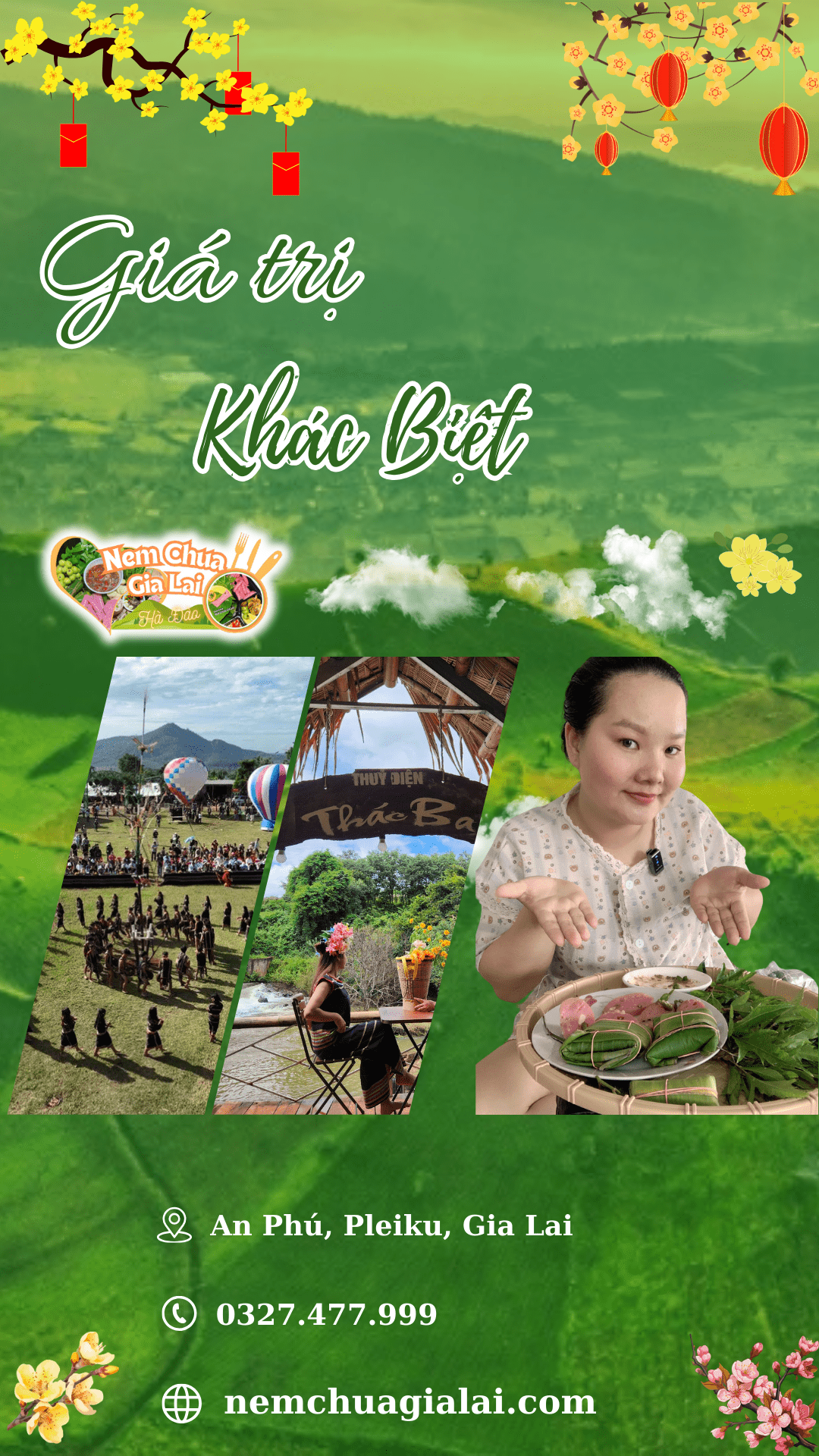 Banner Nem Chua Gia Lai chính gốc - Đặc sản Tây Nguyên