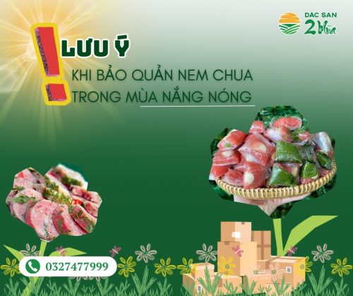 lưu ý khi bảo quản nem chua 